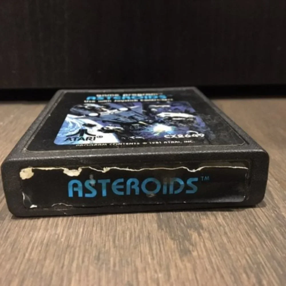Asteroids Atari 2600 Game Cartridge w/ Original Manual & Custom Display Case